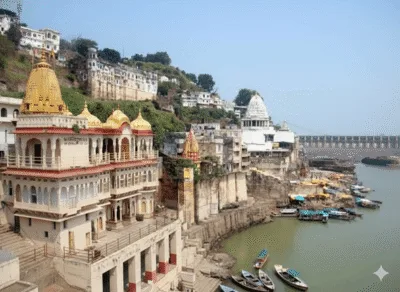 श्री ओंकारेश्वर ज्योतिर्लिंग मंदिर, खंडवा (मध्य प्रदेश) – नर्मदा तट पर स्थित पवित्र ज्योतिर्लिंग