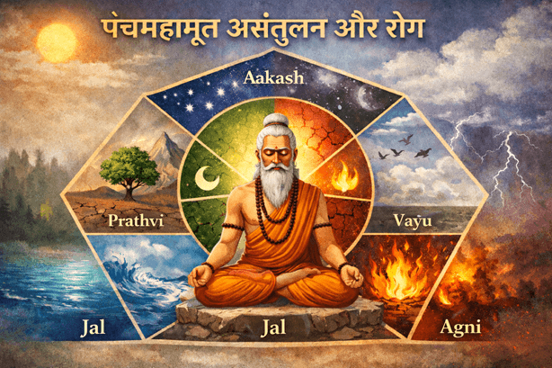 पंचमहाभूत असंतुलन और रोग: ऋषि परंपरा से शरीर के संकेतों को समझें