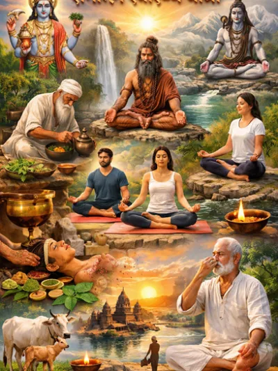 सनातन स्वास्थ्य यात्रा – आयुर्वेद, योग और प्राकृतिक जीवनशैली का मार्ग
